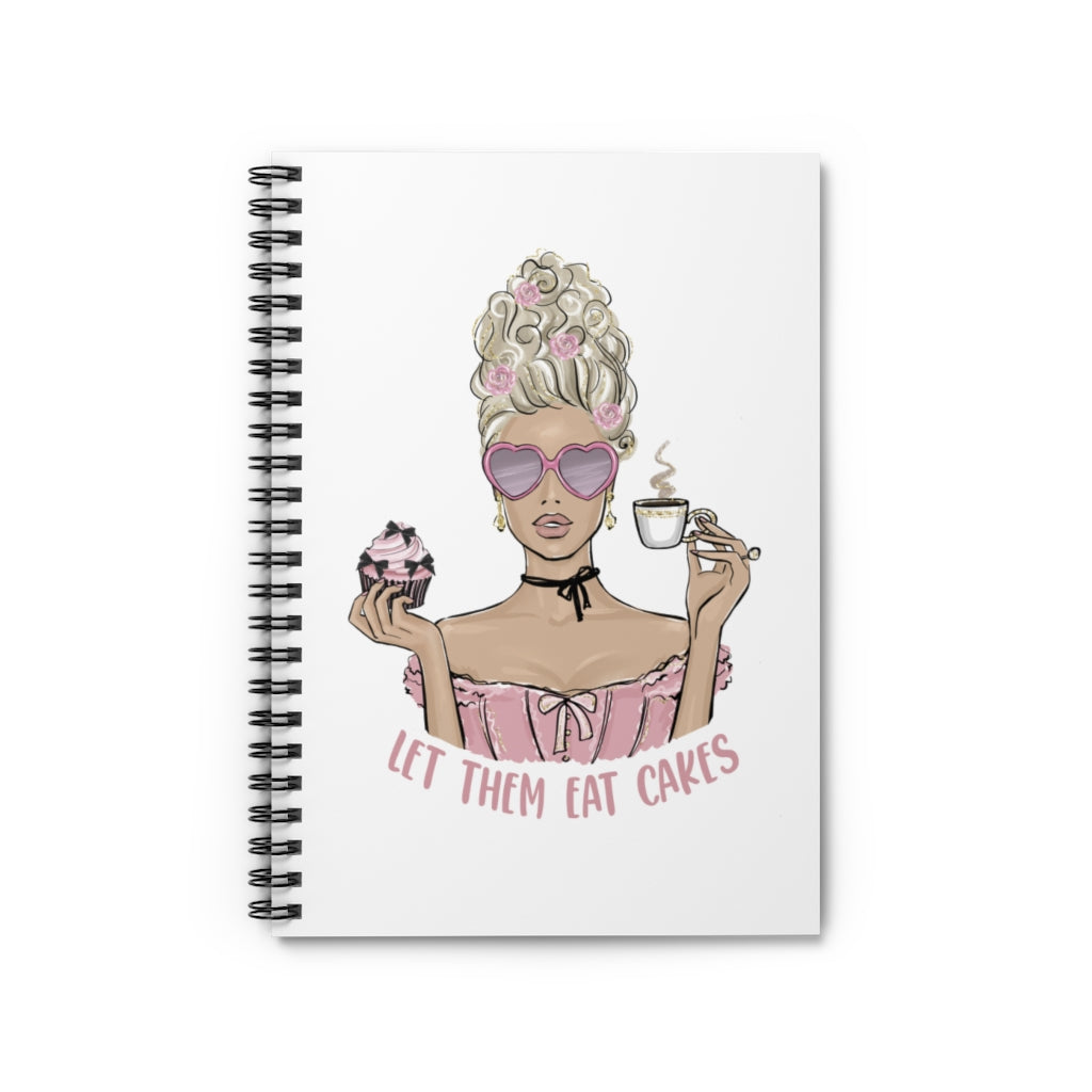 Let them eat cakes Spiral Notebook - Ruled Line. Fashion illustration journal