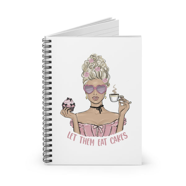 Let them eat cakes Spiral Notebook - Ruled Line. Fashion illustration journal