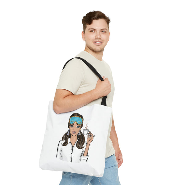 Fashion tote bag, girly tote bag, fashionista tote bag, tote bag with illustration, illustrated tote bag, fashion girl tote