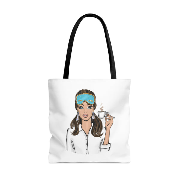 Fashion tote bag, girly tote bag, fashionista tote bag, tote bag with illustration, illustrated tote bag, fashion girl tote