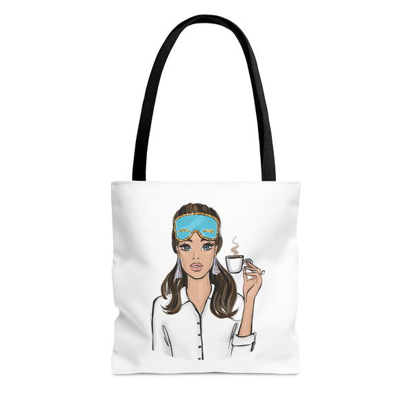 Fashion tote bag, girly tote bag, fashionista tote bag, tote bag with illustration, illustrated tote bag, fashion girl tote