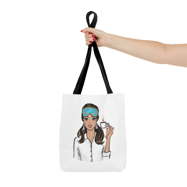Fashion tote bag, girly tote bag, fashionista tote bag, tote bag with illustration, illustrated tote bag, fashion girl tote