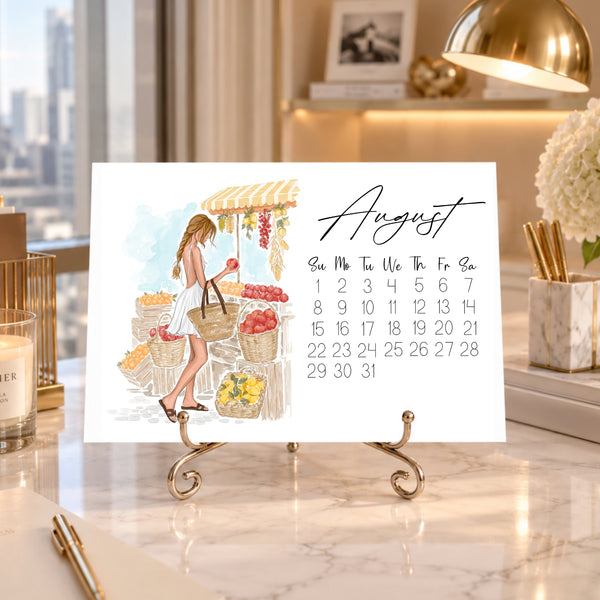 2027 Desk Calendar - Fashion Illustration Mini Calendar (FC-2)
