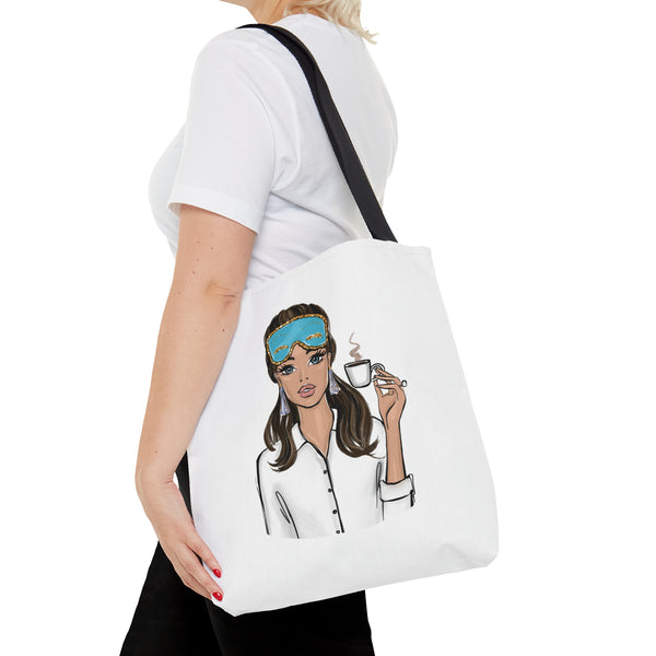 Fashion tote bag, girly tote bag, fashionista tote bag, tote bag with illustration, illustrated tote bag, fashion girl tote