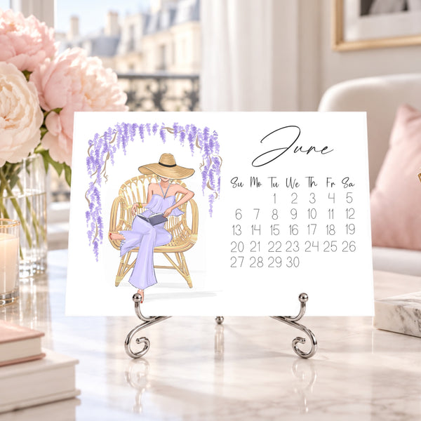 2027 Desk Calendar - Fashion Illustration Mini Calendar (FC-3)