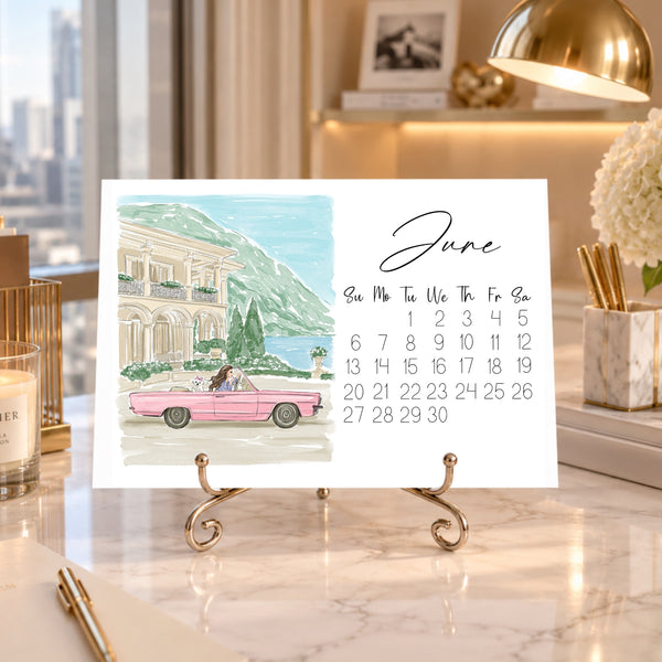 2027 Desk Calendar - Fashion Illustration Mini Calendar (FC-2)