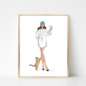 Breakfast at Tiffany’s art print fashion illustration