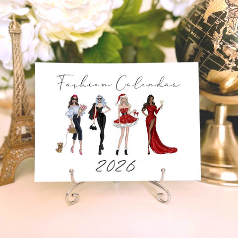 2026 Desk Calendar - Fashion Illustration Mini Calendar