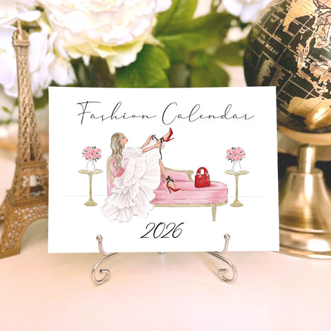 2026 Desk Calendar - Fashion Illustration Mini Calendar