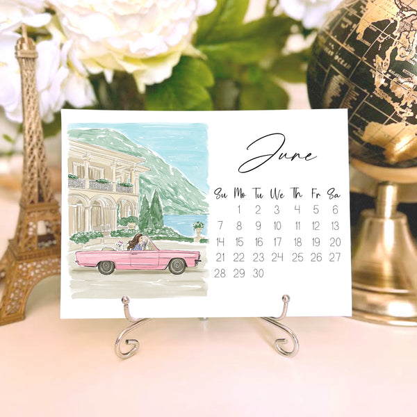 2026 Desk Calendar - Fashion Illustration Mini Calendar