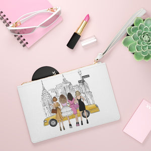 SATC Girls in New York Fashion illustrated Eco Leather Clutch Bag