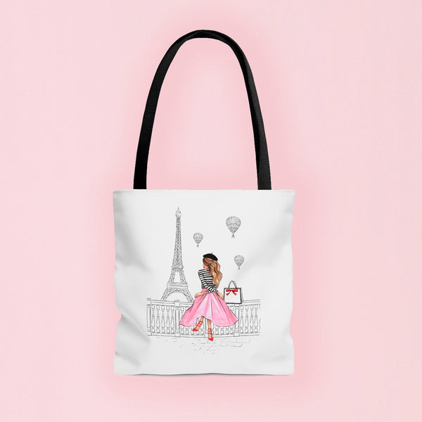 Girl in Paris tote bag