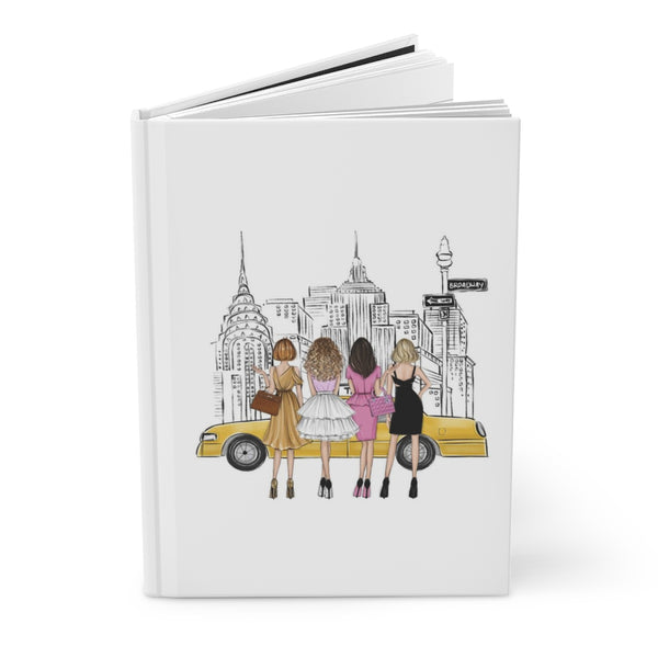 Hardcover Journal Matte with Girls in New York City print on cover