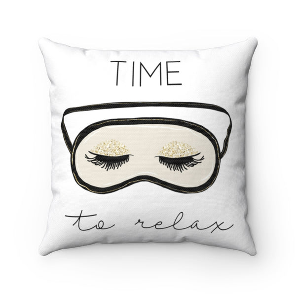Time to relax print Polyester Square Pillow