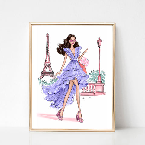 Emily in Paris art print fashion illustration