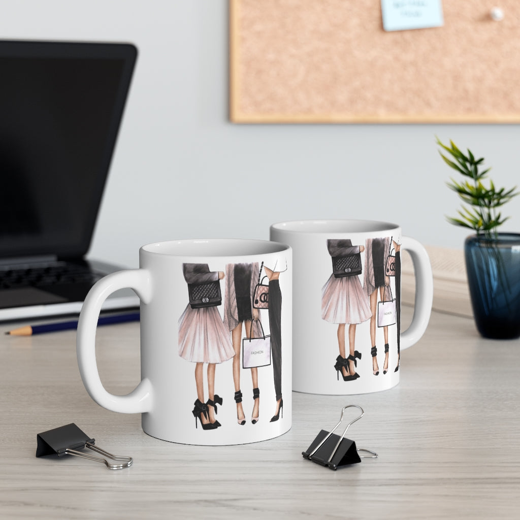 Stylish Girl Mug Glam Mug Fashion Design Mug Coffee Tea 