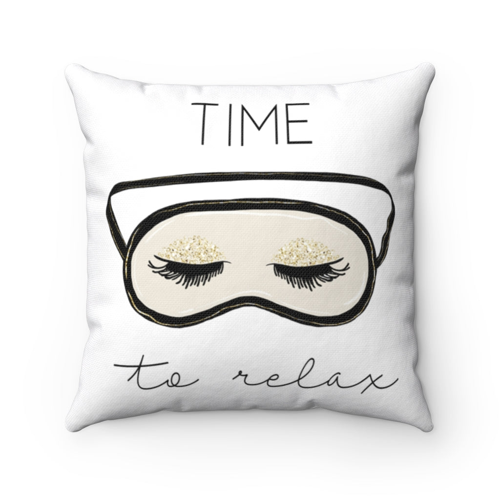 Time to relax print Polyester Square Pillow