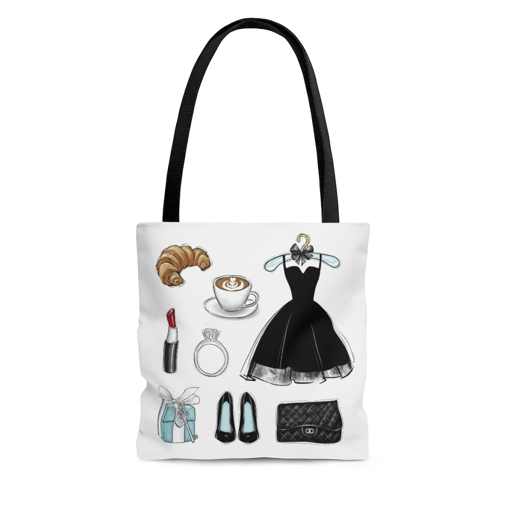 Fashion accessories print tote bag