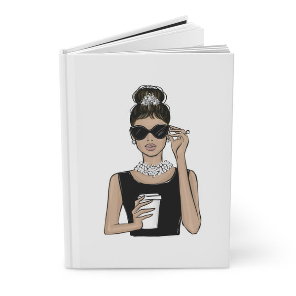 Hardcover Journal Matte with Audrey print on cover