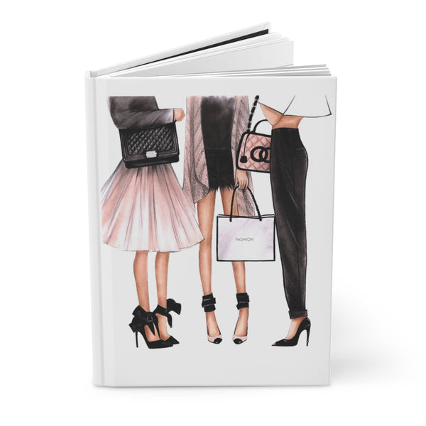 Hardcover Journal Matte with fashion girls print on cover