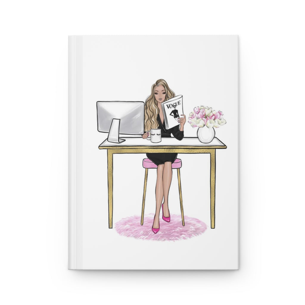 Hardcover Journal Matte with Boss Girl print on cover