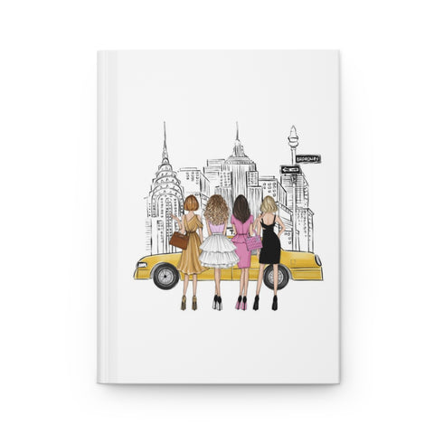 Hardcover Journal Matte with Girls in New York City print on cover