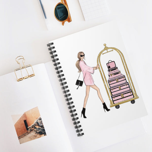 Fashion Theme Spiral Notebook - Ruled Line. Fashion illustration journal