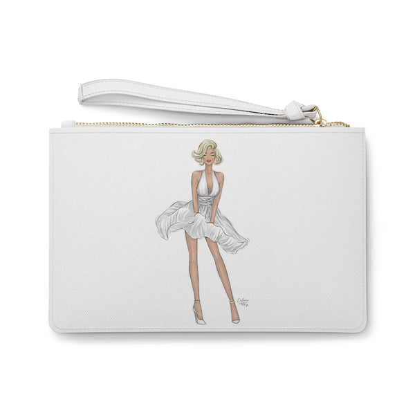 Merilyn Monroe Fashion illustrated Eco Leather Clutch Bag