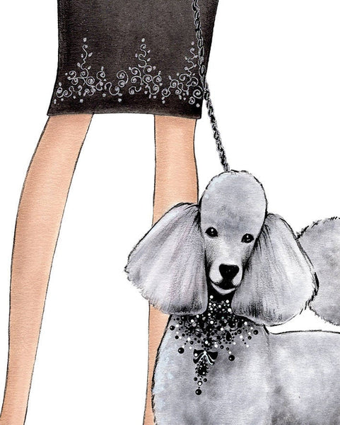 Fancy Poodle art print fashion illustration