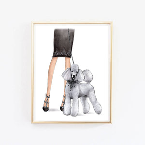 Fancy Poodle art print fashion illustration