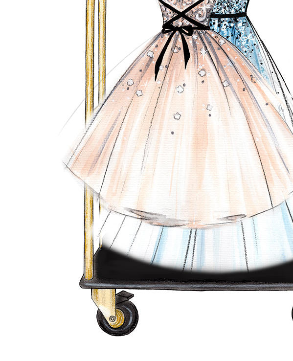 Dresses art print fashion illustration – Lalana Arts