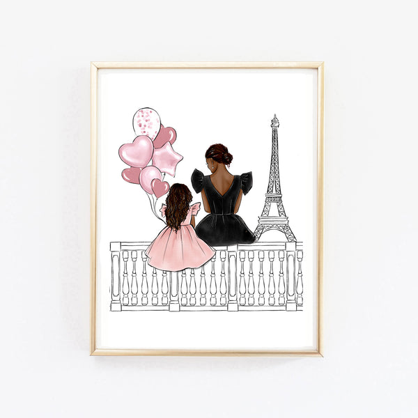 Mother and Daughter in Paris