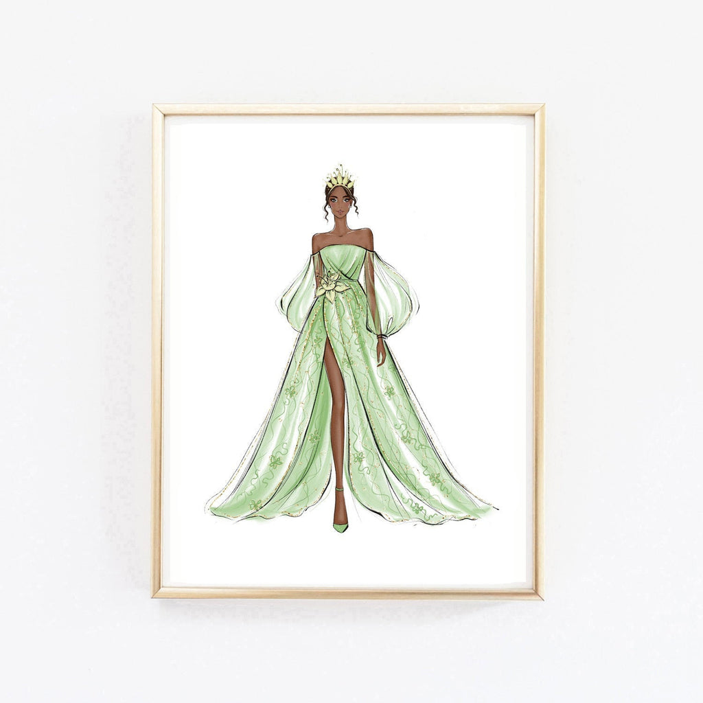 princess tiana dress drawing Princess Tiana
