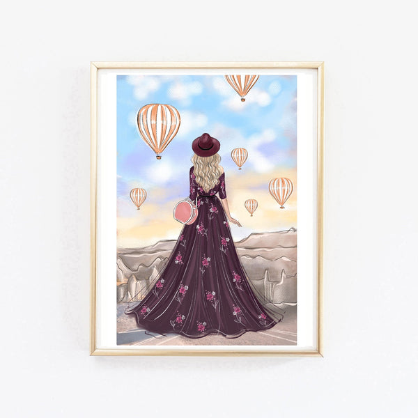 Cappadocia art print fashion illustration