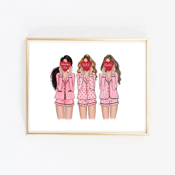 Galentines art print