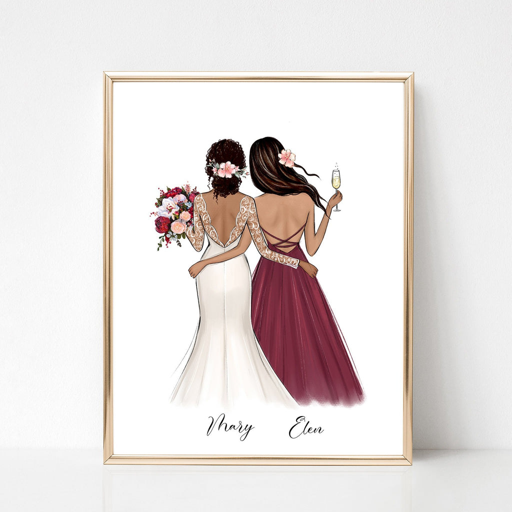 bridesmaid dress sketches Sketch of Blush One-shoulder Split Bridesmaid Dress